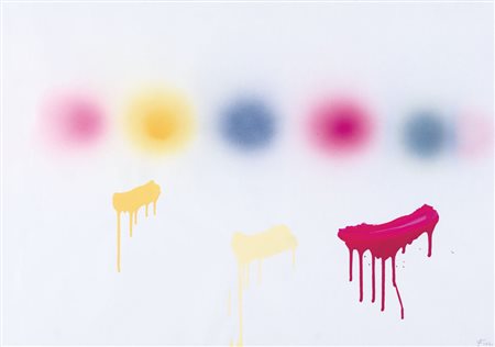 ENNIO FINZI Venezia 1931 Senza titolo, anni '80 acrilico su carta cm. 70x100,...