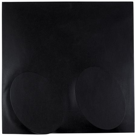 TURI SIMETI Alcamo 05/08/1929 Due ovali neri, 2005 acrilico su tela sagomata...