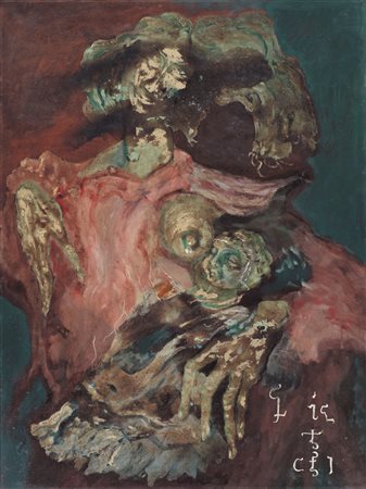 GIANNETTO FIESCHI Zogno (Bg) 10/06/1921 Maternità, 1973 olio su tela cm....