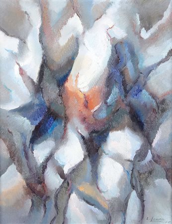 DINO LANARO Malo (VI) 1909 - Milano 1998 Bosco d'inverno, 1975 olio su tela...