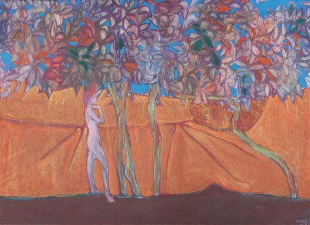 ALDO BERGOLLI Legnano (Mi) 16/07/1916 - Milano 1972 Senza titolo, 1969 olio...