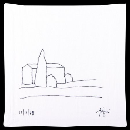 TINO STEFANONI Lecco (Co) 06/07/1937 Senza titolo, 2008 pennarello su stoffa...