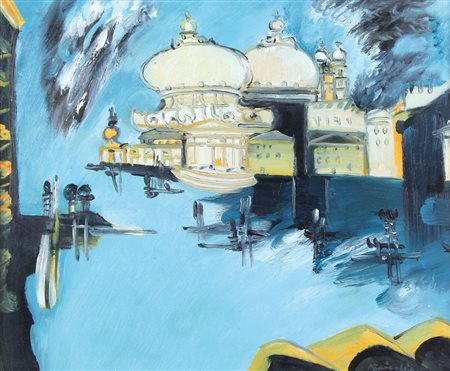 REMO BRINDISI Roma 25/04/1918 - Milano 25/07/1996 Venezia olio su tela cm....