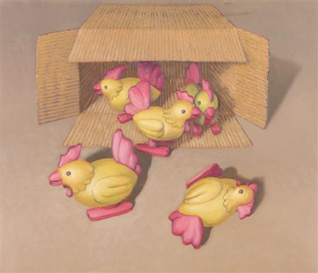 FABIO AGUZZI Milano 14/03/1953 Altri luoghi, 1996 olio su tela cm. 60x70,...