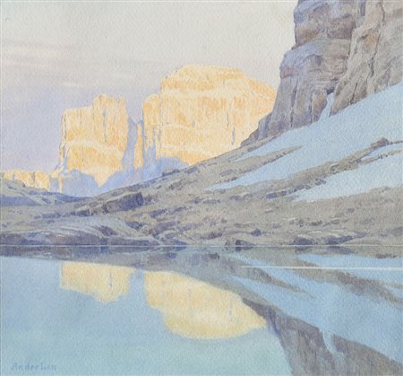 Gotthard an der Lan (Innsbruck 1872 – 1934), Gruppo Sella con il lago...