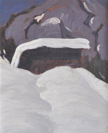 Karl Ihler zugeschrieben/attribuito , Paesaggio invernale tirolese, 1930...