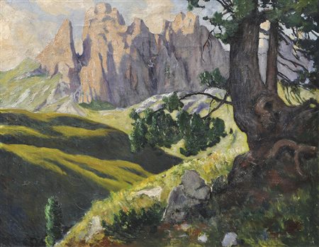 Max Sparer (Söll, Tramin/Termeno 1886 – Bozen/Bolzano 1968), Paesaggio delle...