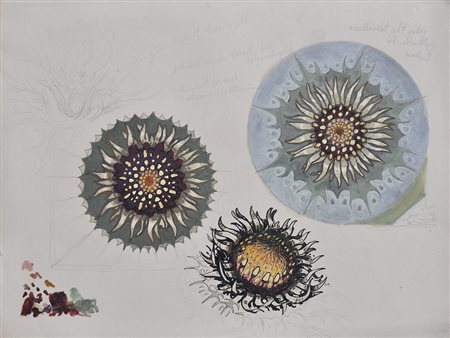 Hugo Grimm (Feldkirch 1866 – Kitzbühel 1944), Cardi;Guazzo, matita, 29,5 x...