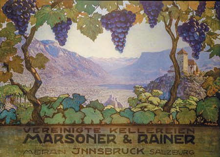 Max von Esterle (Cortina 1870 – Bezau/Voralberg 1947), Plakat „Vereinigte...