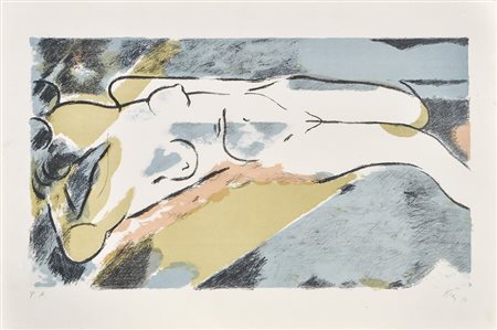 Kien (Josef Kienlechner) (Dessau 1903 – Bracciano 1985), Nudo sdraiato,...