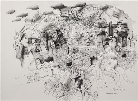 Josef Schwarz (Brandenberg 1917 – Telfs 2013), Racconto di palme;China, 34,5...