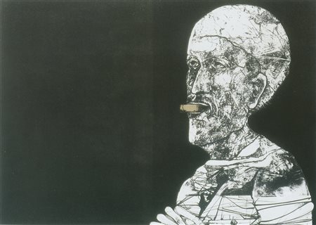 Karl Plattner (Mals/Malles 1919 – Mailand/Milano 1986), Uomo con sigaro,...