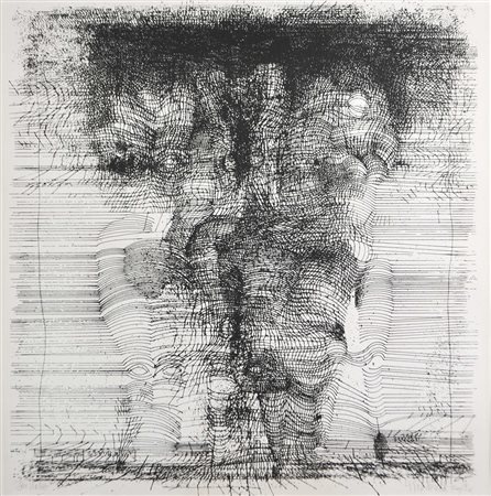 August Stimpfl (Imst 1924 – 2010), Senza titolo;Serigrafia, 58,5 x 58 cm, in...