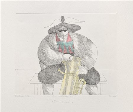 Paul Flora Glurns/Glorenza 1922 – Innsbruck 2003), Un musicista;Acquaforte...