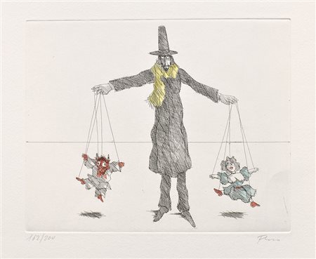 Paul Flora Glurns/Glorenza 1922 – Innsbruck 2003), Bilancia;Acquaforte...