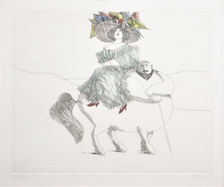 Paul Flora Glurns/Glorenza 1922 – Innsbruck 2003), Centauro;Acquaforte...