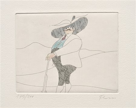 Paul Flora Glurns/Glorenza 1922 – Innsbruck 2003), Il petto gonfio...