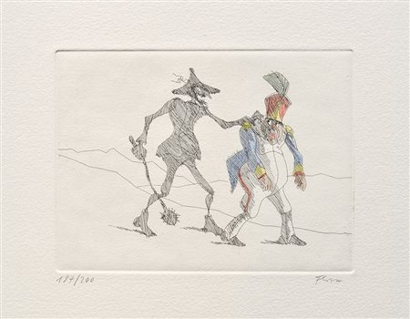 Paul Flora Glurns/Glorenza 1922 – Innsbruck 2003), Tirolese furioso con...