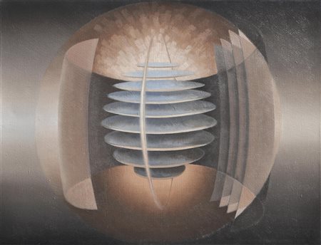 Joshy Stieber (Innsbruck 1933 – 2008), La Luce Divina, 1977;Olio su tela, 54...