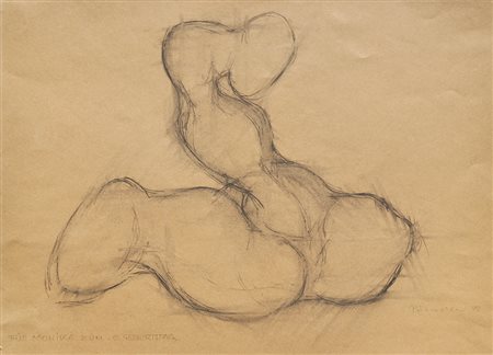 Franz Pöhacker (* Graz 1927), Senza titolo, 1988;Carboncino, 29 x 40 cm,...