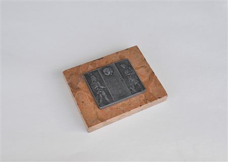 , Hundert Jahre Kaiserjaeger 1816–1916, 16.Jänner;Rilievo su metallo, 6,6 x 8...