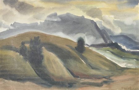 Gottfried Moroder (St. Ulrich in Gröden/Ortisei 1921 – 2016), Paesaggio in...