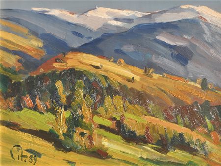 Hermann Pitscheider (* Brixen/Bressanone 1923), Paesaggio in Val d’Isarco,...