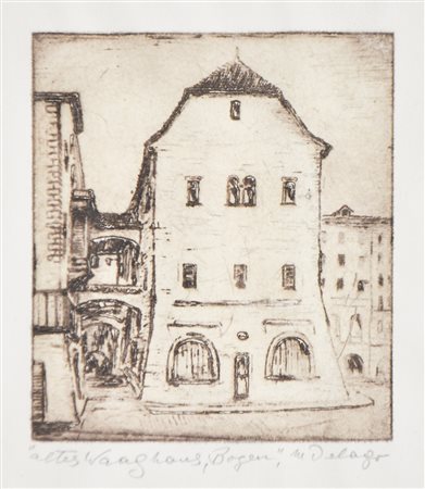 Maria Delago (* Brixen/Bressanone 1923), Casa della Pesa a Bolzano, donna in...