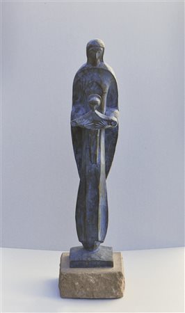 Ignaz Gabloner (Bozen Bolzano 1887 – 1964), Madonna con bambino;Legno vernice...