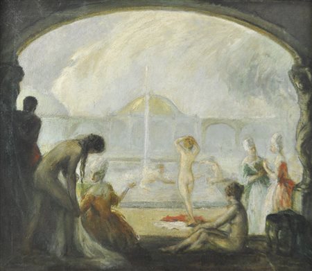 Oskar Wiedenhofer (Bozen 1889 – Seis am Schlern 1987), Bagno rococò,...