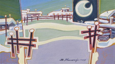 Ernesto Piccardo , La telefonista, 1968;Acrilico u tela, 40 x 30 cm, in...