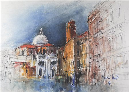 Toni Höck (* Innsbruck 1936), Venezia;Pastello, 43,7 x 61,4 cm Firma