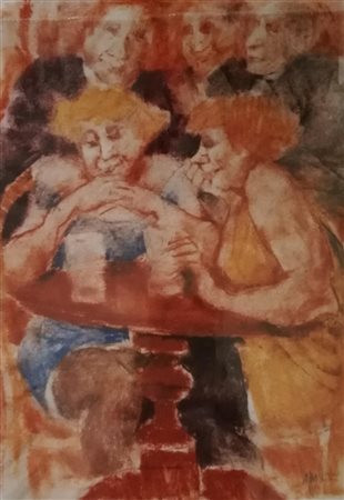 Squillantini Remo tecnica mista su carta 35x50 senza titolo