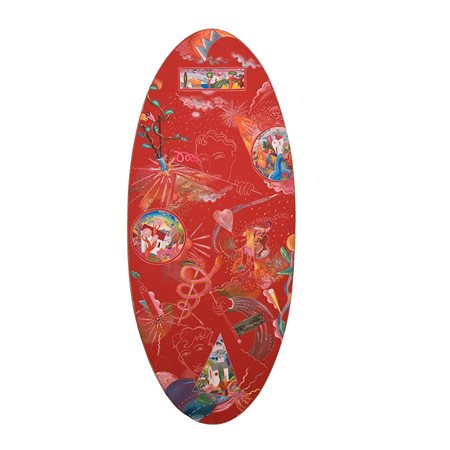 Alinari Luca olio su tela 170x73 autentica dell'artista su foto