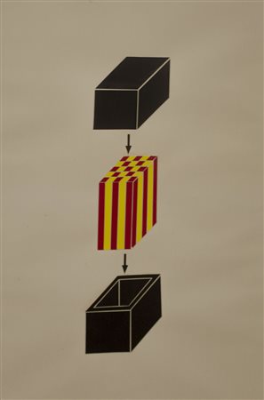 Lombardo Sergio collage e tecnica mista su carta 50x70 senza titolo