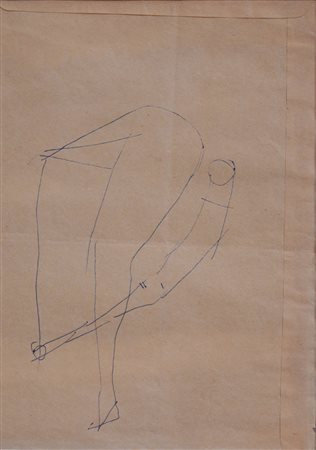 Marini Marino disegno 18x24 senza titolo autentica fondazione