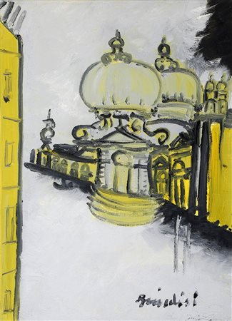 Brindisi Remo olio su tela 30x40 Venezia 1980 pubblicata su catalogo generale