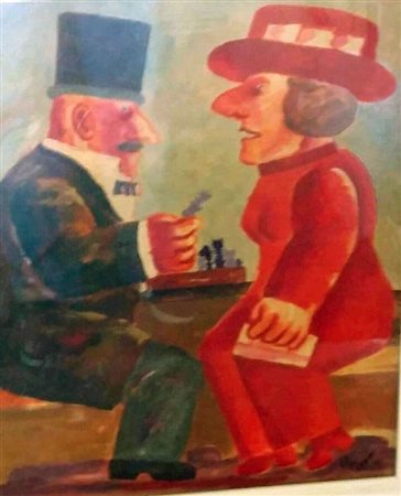 Borghese Franz olio su tela 40x50 senza titolo