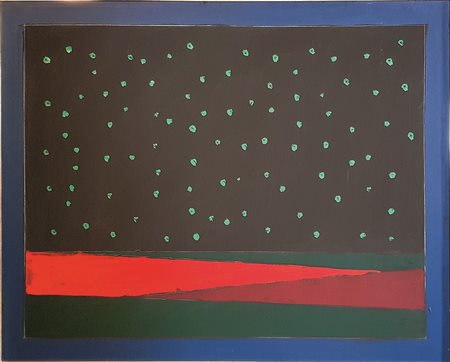 Tano Festa acrilico su tela 80x100 senza titolo 1974 provenienza galleria...