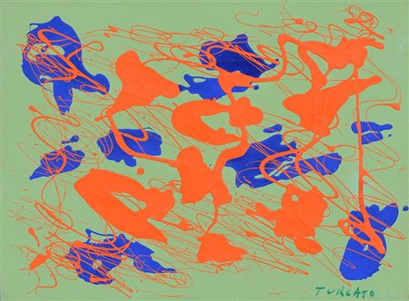 Turcato Giulio acrilico su tela 30x40 senza titolo 1971 provenienza galleria...