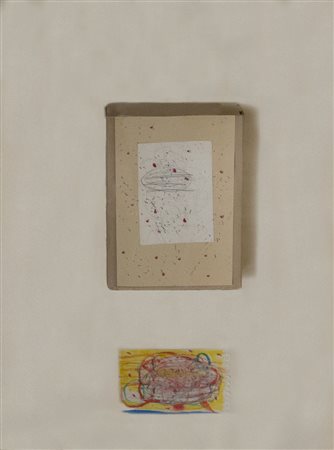 De Maria Nicola tecnica mista su tela 50x70 senza titolo provenienza Lelong...