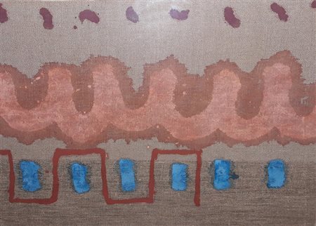 Griffa Giorgio acrilico su tela 40x60 senza titolo 1982 autentica...