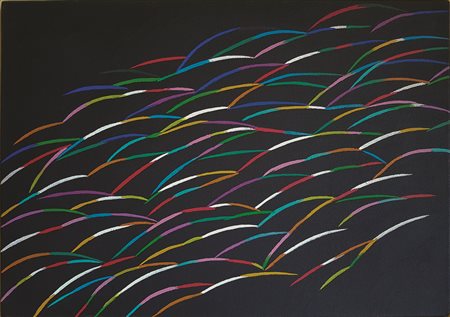 Dorazio Piero olio su tela 35x50 senza titolo 1993 autentica stuido Dorazio