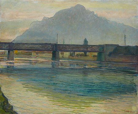 Baldassarre Longoni (Dizzasco d' Intelvi 1876 - Camerlata 1956)"Il Ponte di...