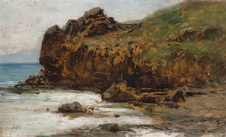 Giuseppe De Nittis (Barletta 1846 - Saint Germain en Laye 1884)"La scogliera"...