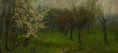 Eugenio Spreafico (Monza 1856 - Magreglio (Co) 1919)"La primavera" 1904olio...