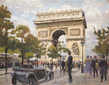 Lazzaro Pasini (Reggio Emilia 1861 - Milano 1949)"L'Arc de Triomphe, Place de...