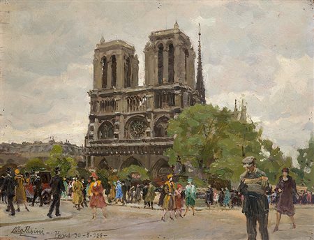 Lazzaro Pasini (Reggio Emilia 1861 - Milano 1949)"Notre-Dame, Parigi"...