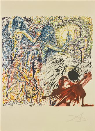 DALI' SALVADOR (1904 - 1989) Senza titolo. Serigrafia. Cm 47,00 x 64,00....