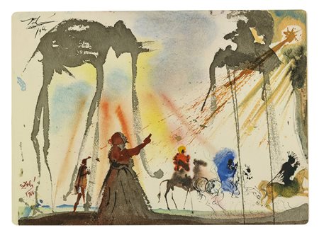 DALI' SALVADOR (1904 - 1989) Senza titolo. 1964. Serigrafia. Cm 69,00 x...